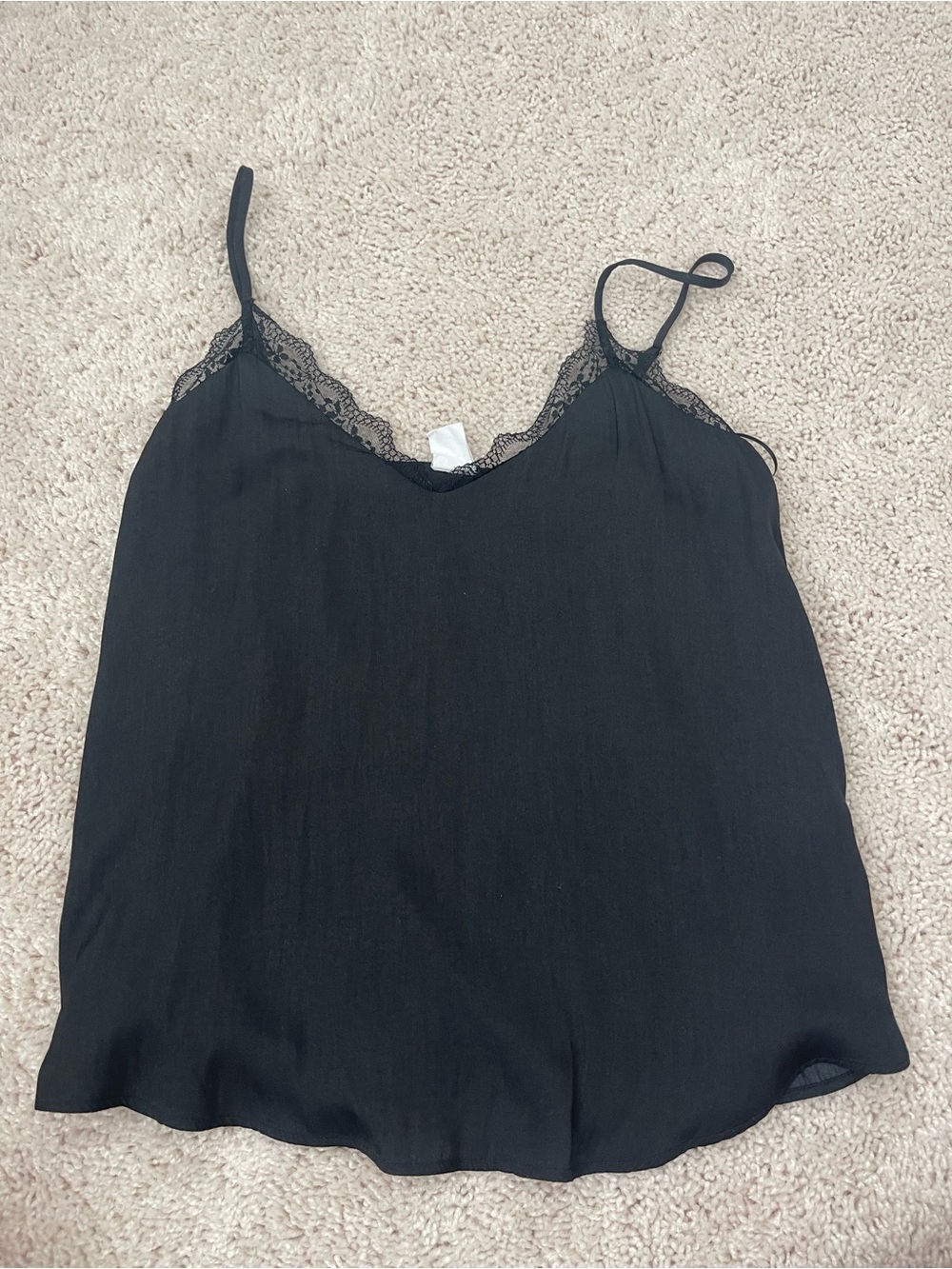 Melrose and Market Black Lace-Trim Camisole